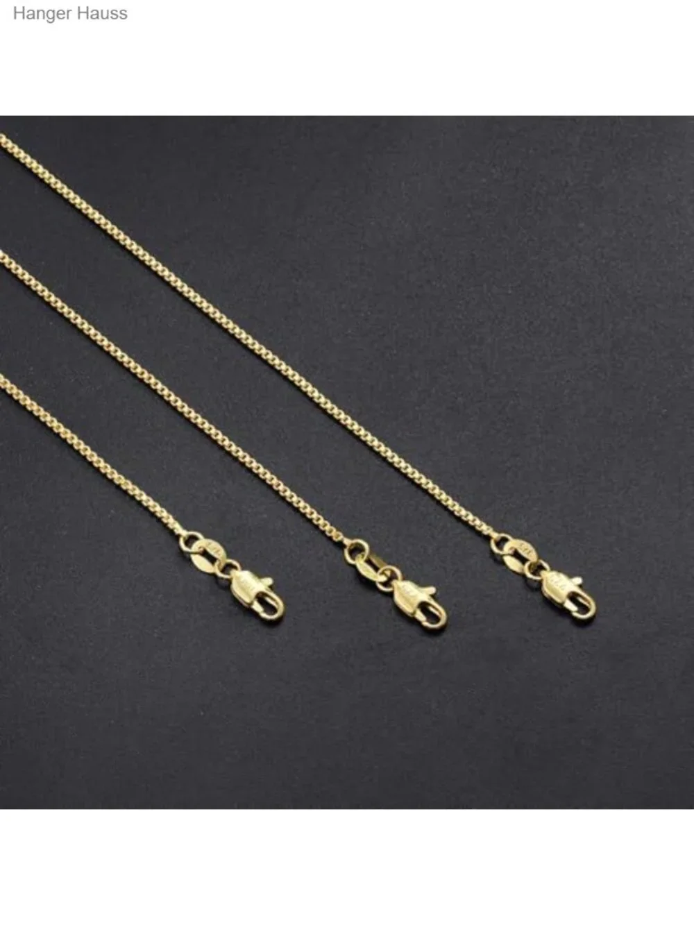18K Gold Plated 925 Sterling Silver 1mm Box Chain Necklace 18